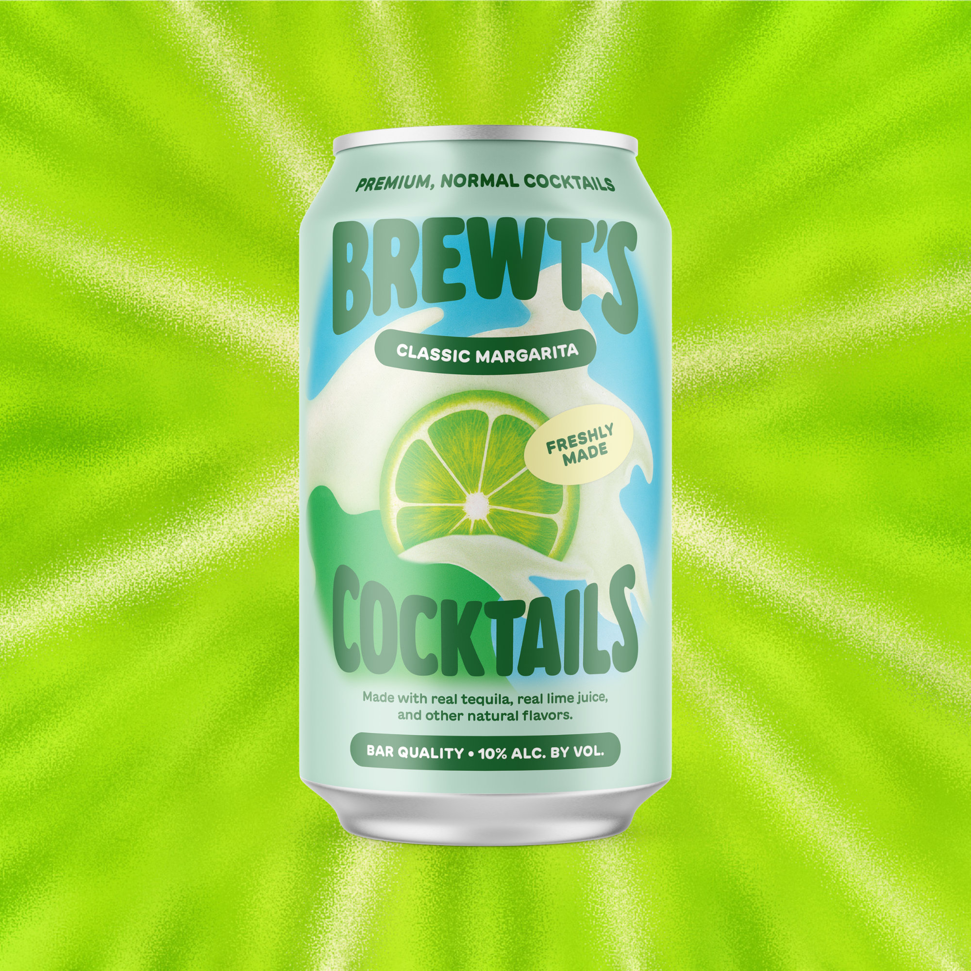 Brewt's Classic Margarita 4 Pack 10% ABV Real Tequila