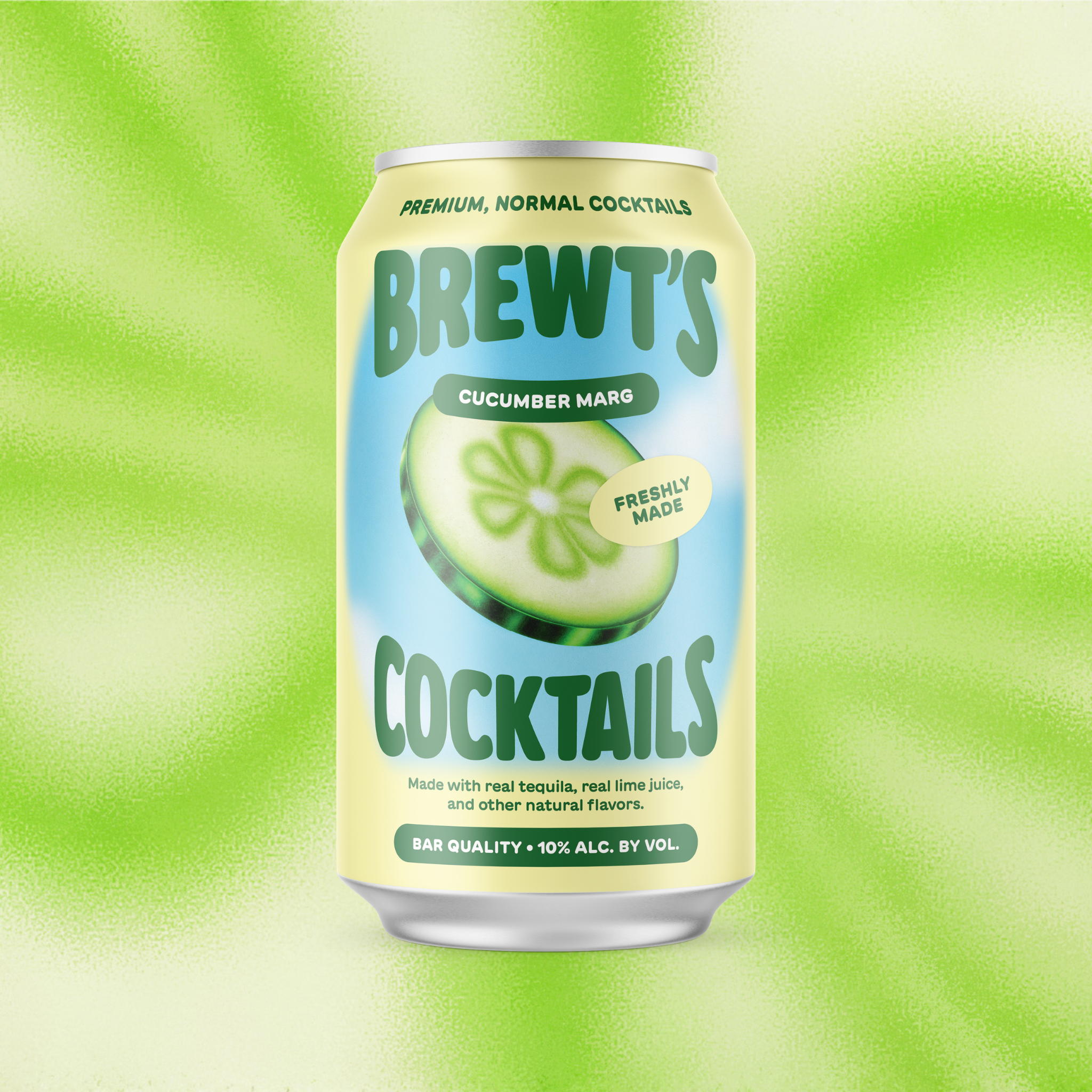 Brewt's Cucumber Margarita 4 Pack 10% ABV Real Tequila