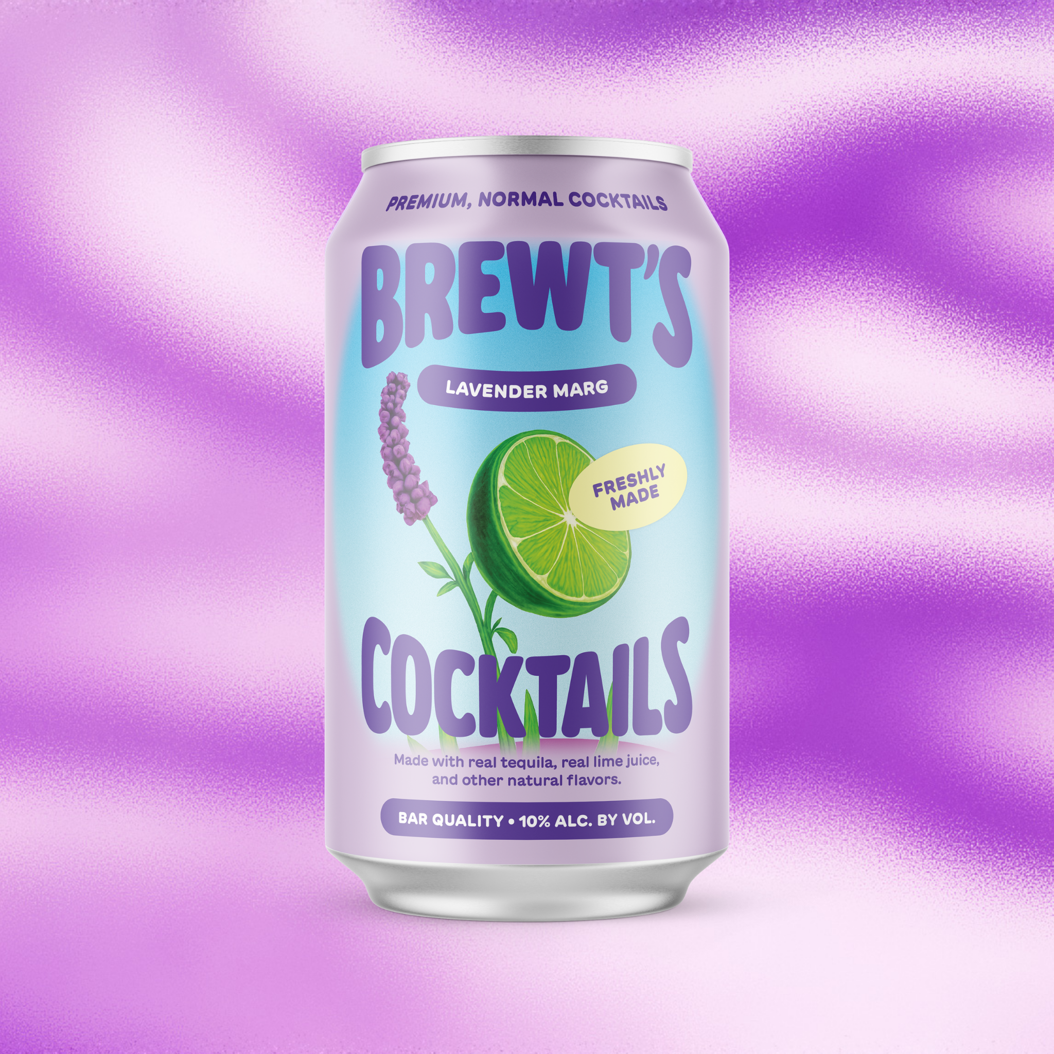 Brewt's Lavender Margarita 4 Pack 10% ABV Real Tequila