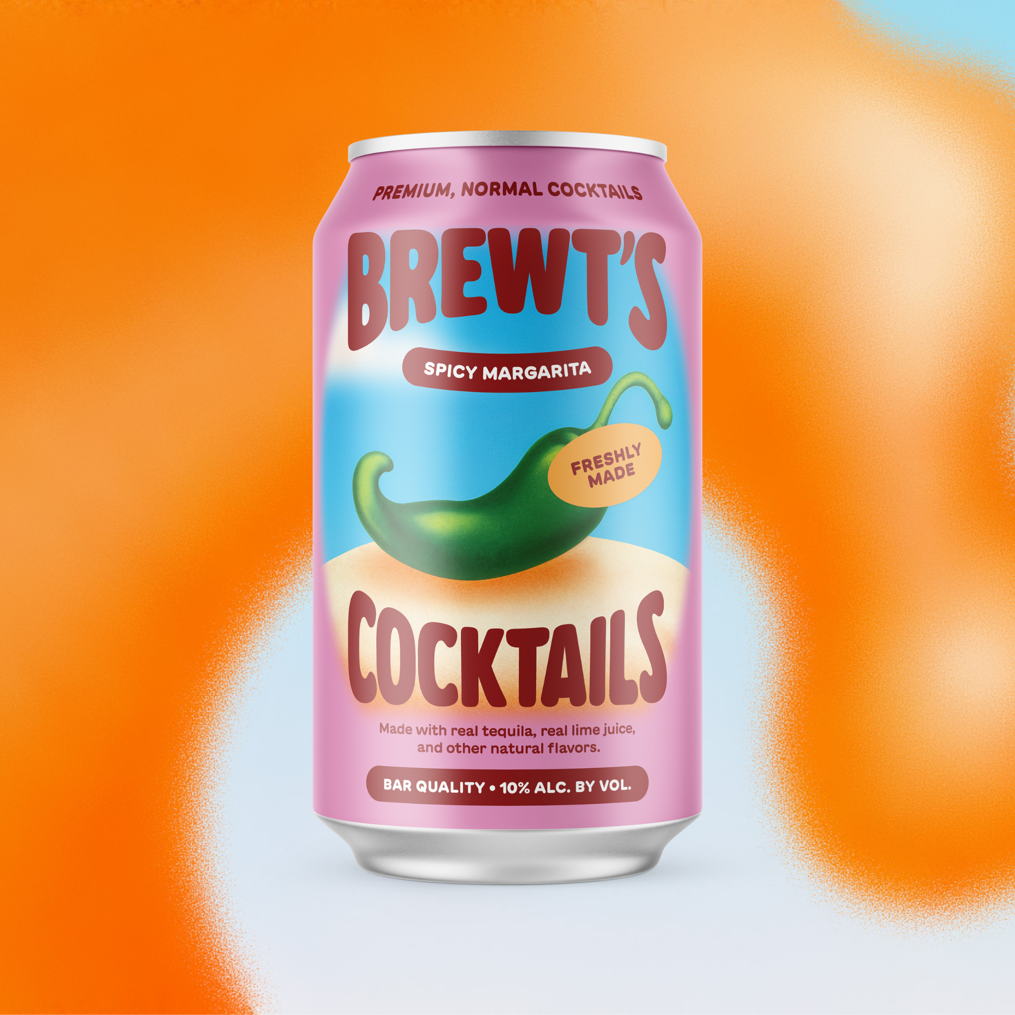 Brewt's Spicy Margarita 4 Pack 10% ABV Real Tequila