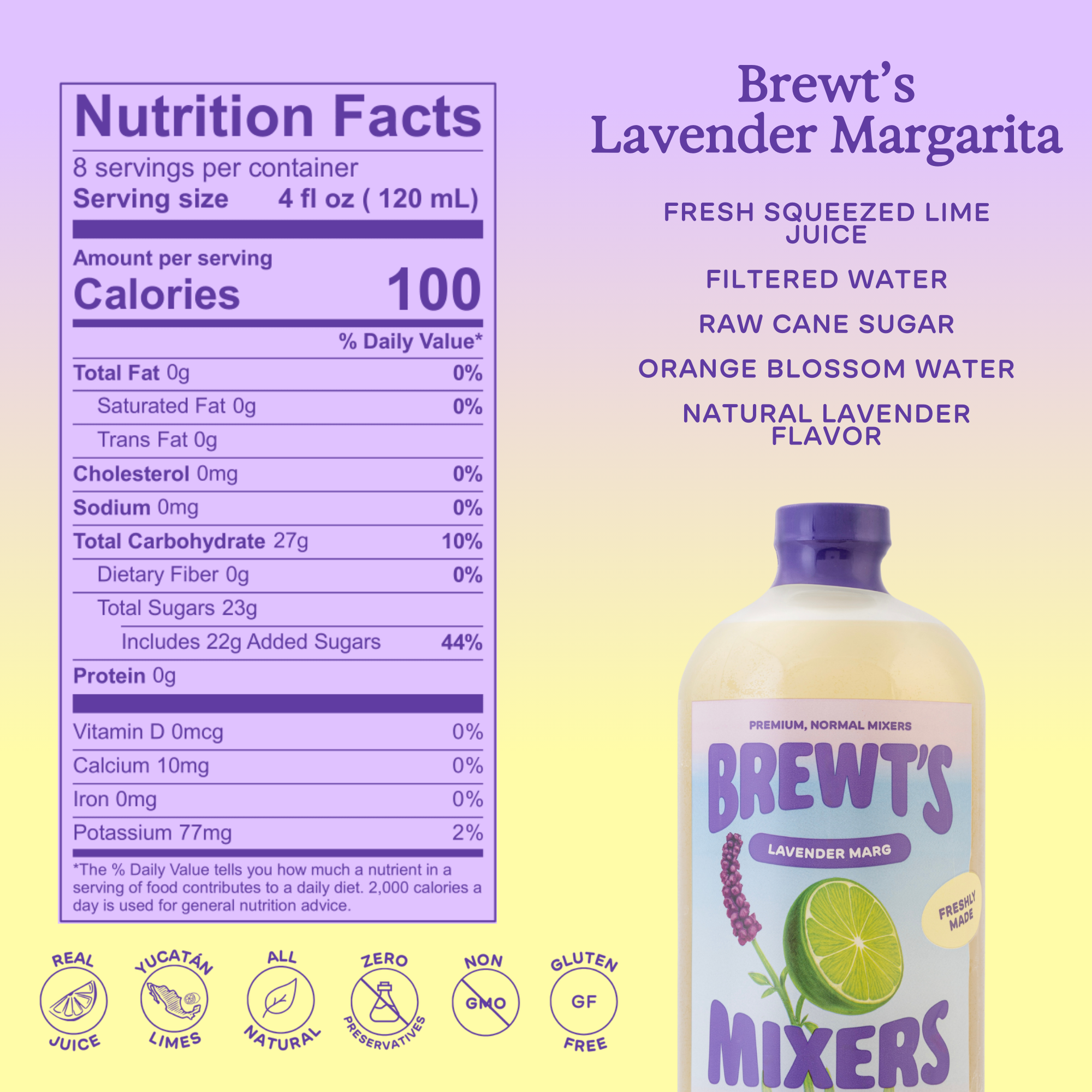 Brewt's Lavender Margarita Mix