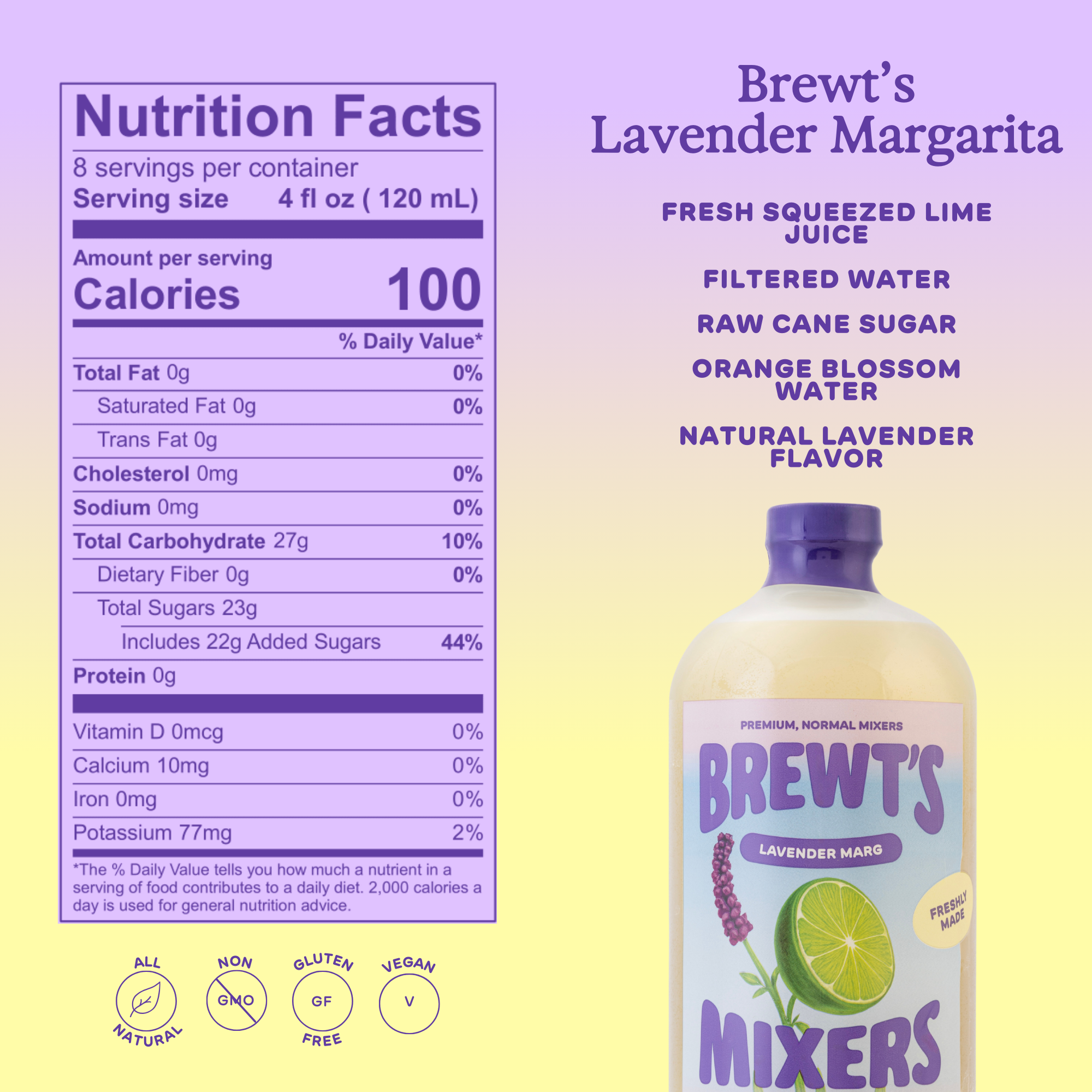 Brewt's Lavender Margarita Mix
