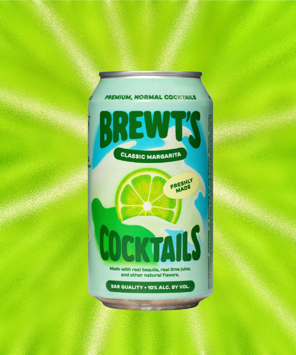 Brewt's Classic Margarita 4 Pack 10% ABV Real Tequila