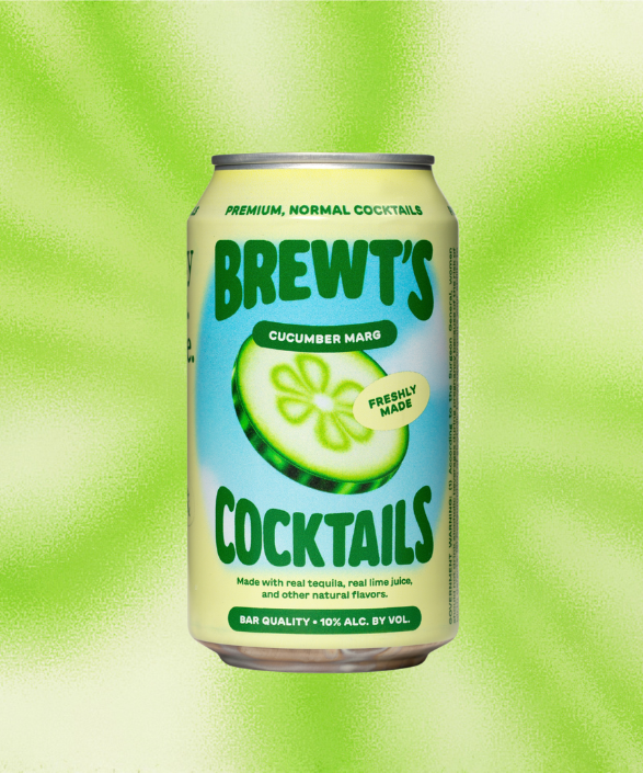 Brewt's Cucumber Margarita 4 Pack 10% ABV Real Tequila