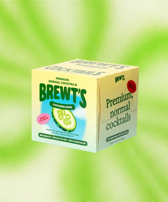 Brewt's Cucumber Margarita 4 Pack 10% ABV Real Tequila