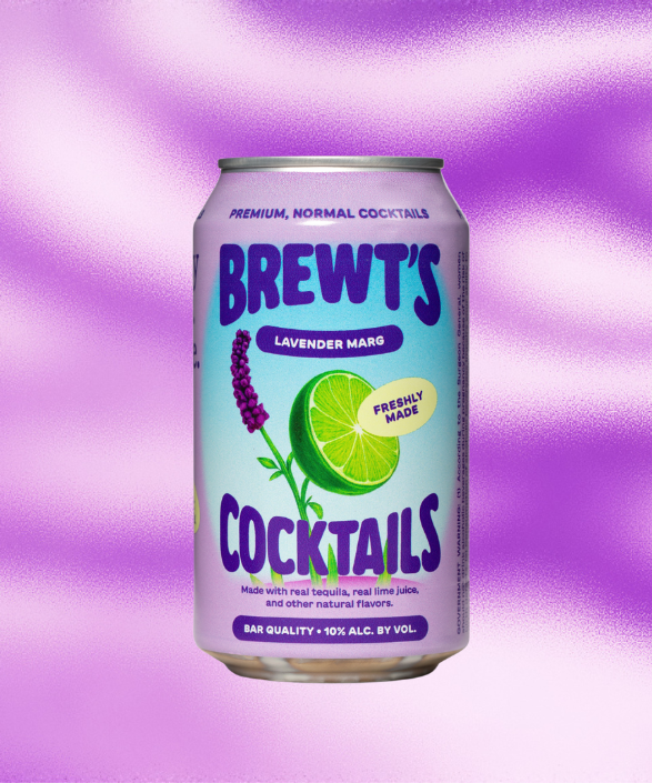 Brewt's Lavender Margarita 4 Pack 10% ABV Real Tequila