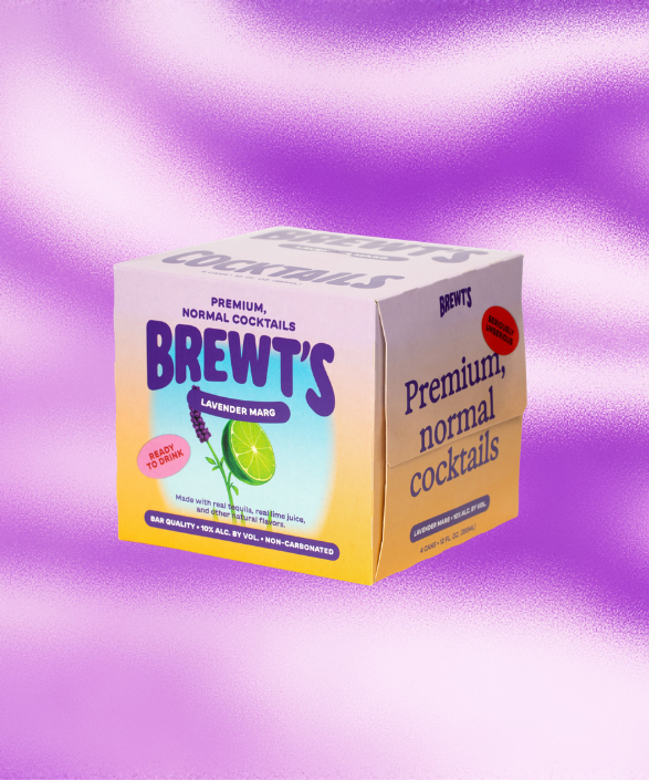 Brewt's Lavender Margarita 4 Pack 10% ABV Real Tequila