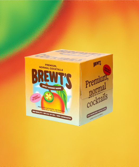 Brewt's Spicy Mango Margarita 4 Pack 10% ABV Real Tequila